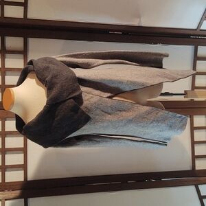 Chiarmante Wool Blend Gray Asymmetrical Cardigan Sz M